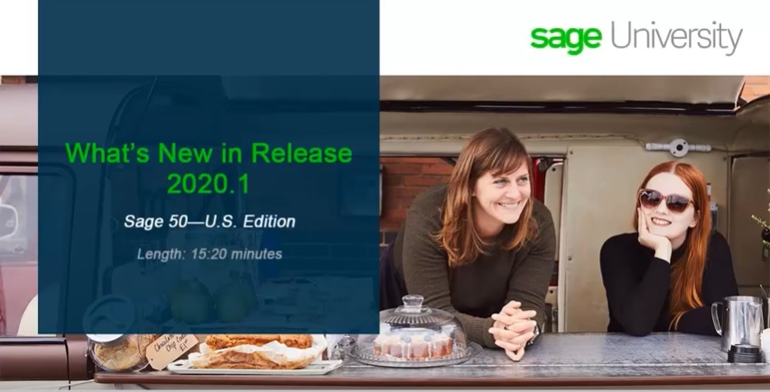 Sage 50/50cloud - U.S. Edition: What's New in Release 2020.1